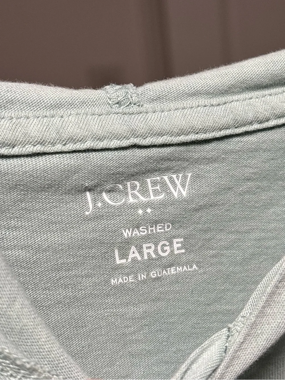 J. Crew longsleeve washed jersey hoodie, mens large
